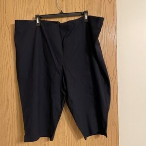 Women's The Drop Peddle Pusher Shorts Size 3X Black‎ Elastic Waist